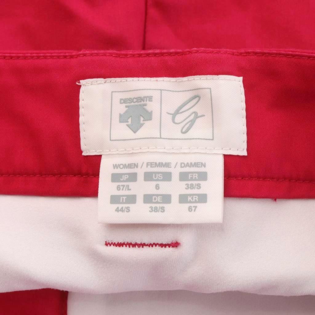 【中古】デサント DESCENTE GOLF ゴルフ キュロット スカート L ピンク 無地 ミニ ...