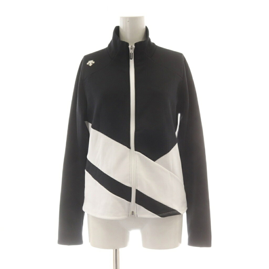【中古】デサント DESCENTE GOLF ゴルフ ジャケット 上着 M 黒 ブラック 裏起毛 ス...