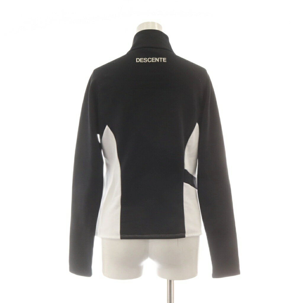 【中古】デサント DESCENTE GOLF ゴルフ ジャケット 上着 M 黒 ブラック 裏起毛 ス...