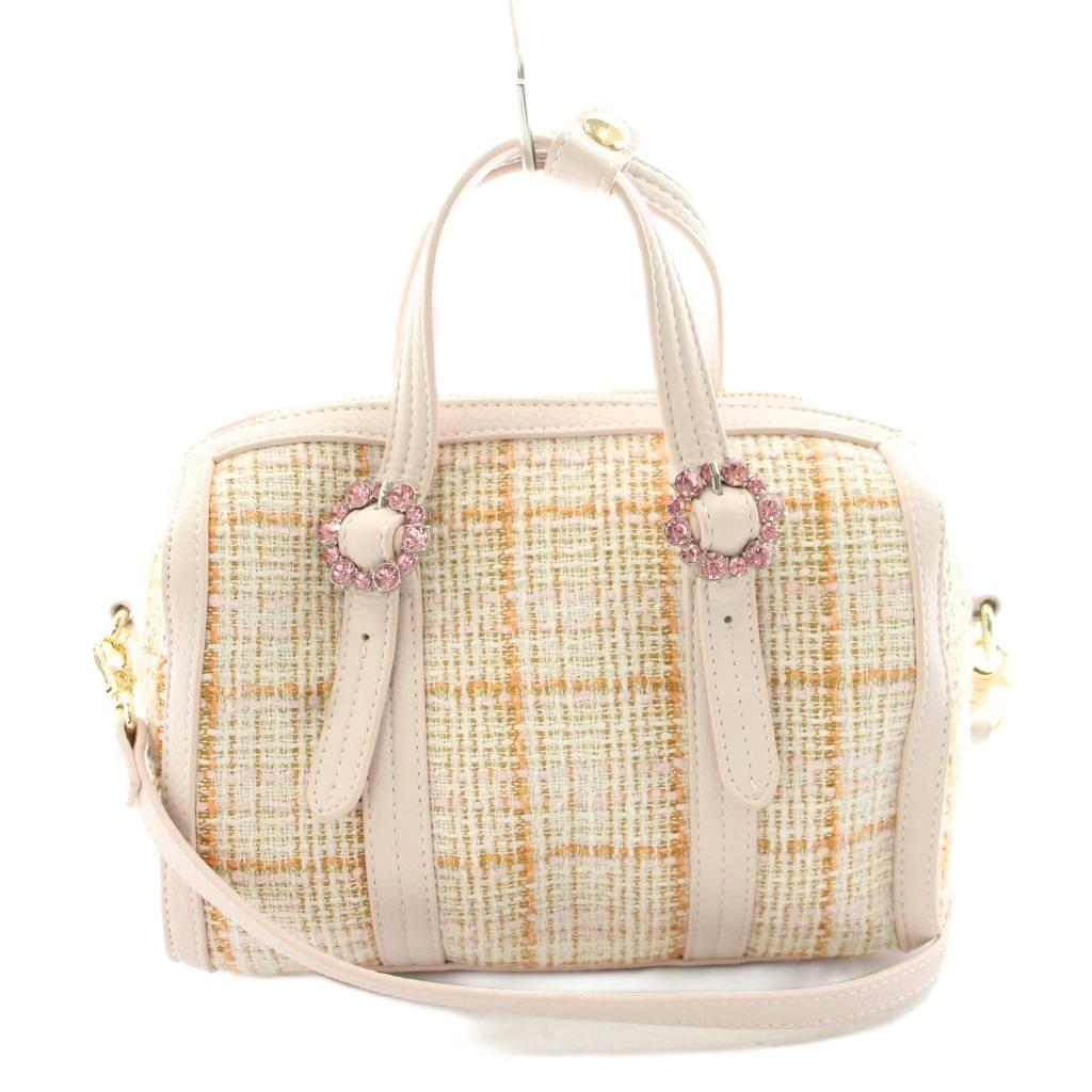 C, G, K - 【中古】ジルバイジルスチュアート JILL by JILLSTUART ショルダーバッグ ハンドバッグ 2way ツイード ピンク /KU レディース 【ベクトル 古着】 260426
