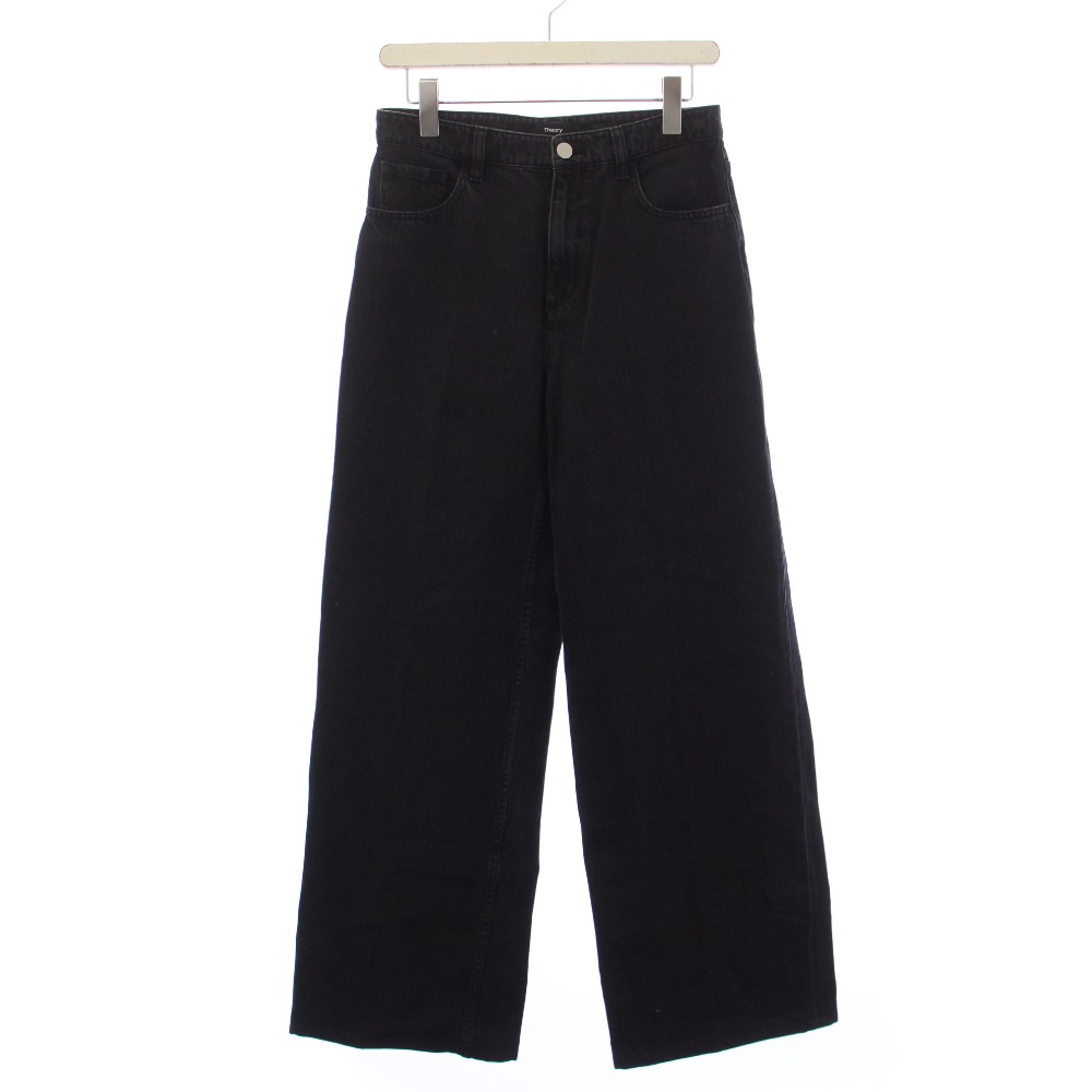 [Used] Theory 24AW Drape Denim CL 5 PKT Jean D Denim Pants Jeans Zip Fly 26 Black 01-4306403 /BM Women's [Vector Used Clothing] 260423