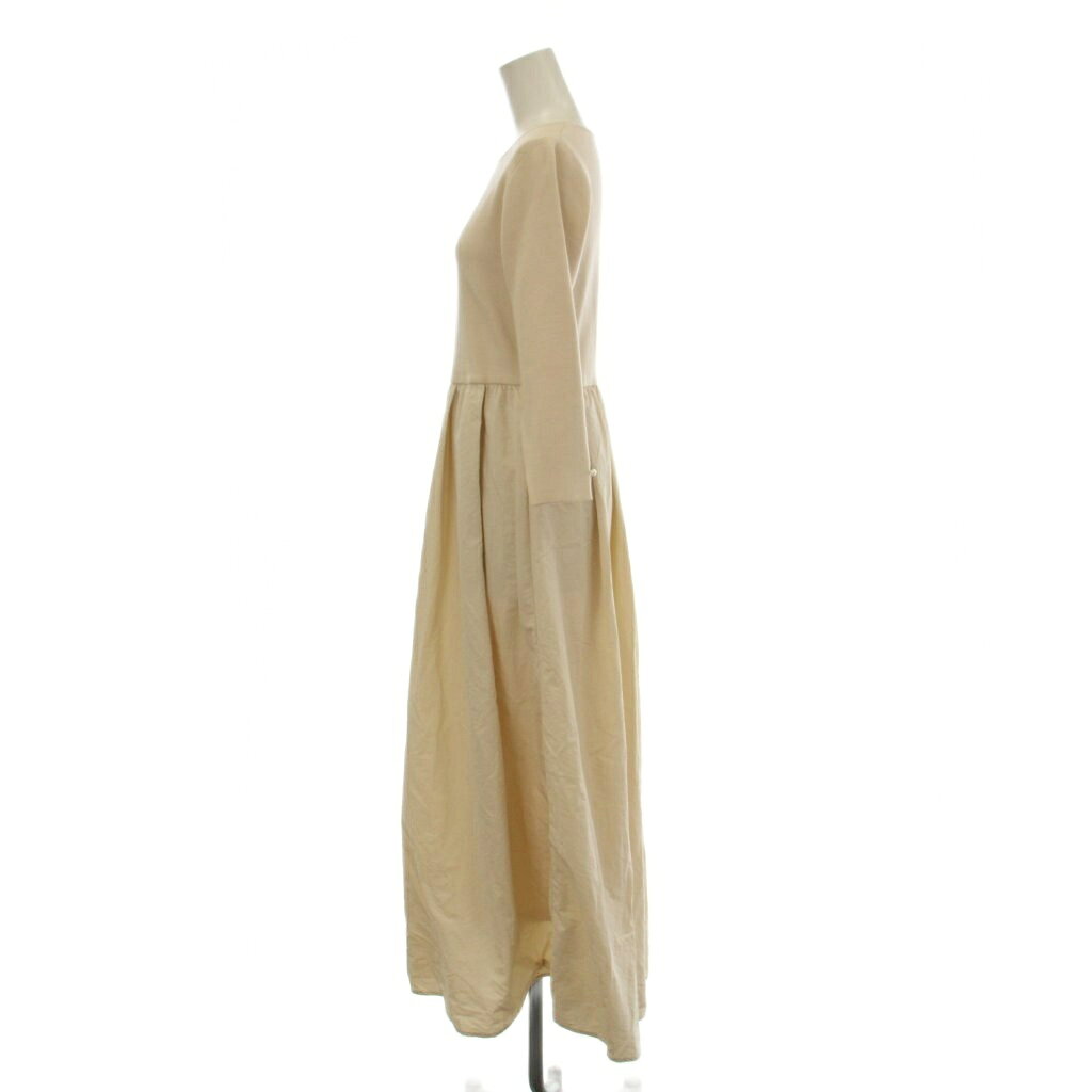 【中古】ロペピクニック ROPE Picnic ワンピース 40 ベージュ 無地 ラウンドネック ロング丈 長袖 /LP レディース 【ベクトル 古着】 260427 vectorpremium-19050819 ブランド古着ベクトルプレミアム店 サンプル画像2
