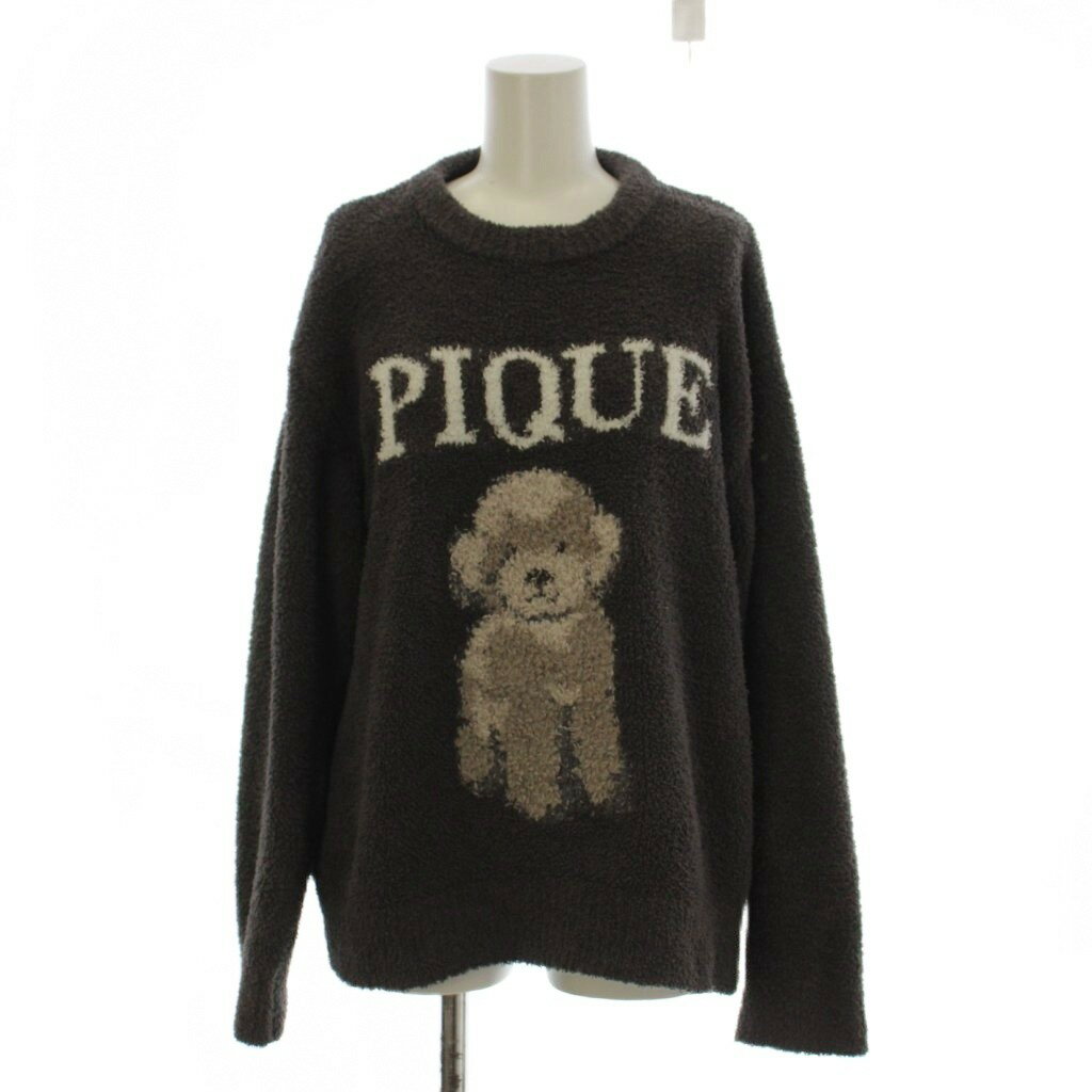 乐天商城 - 【中古】ジェラートピケ gelato pique 22AW ナイトウエア パジャマ F 茶色 ブラウン 長袖 ロゴデザイン 犬柄 /LP レディース 【ベクトル 古着】 260428