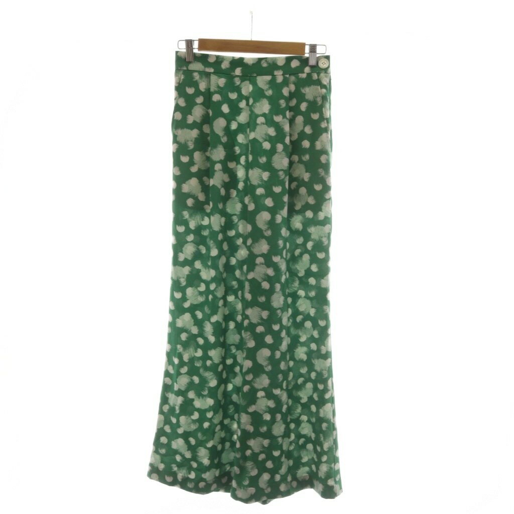 Cropped Pants - 【中古】スピック&スパン Spick&Span 23SS カジュアルパンツ ワイドパンツ 緑 グリーン 総柄 /RR レディース 【ベクトル 古着】 260427