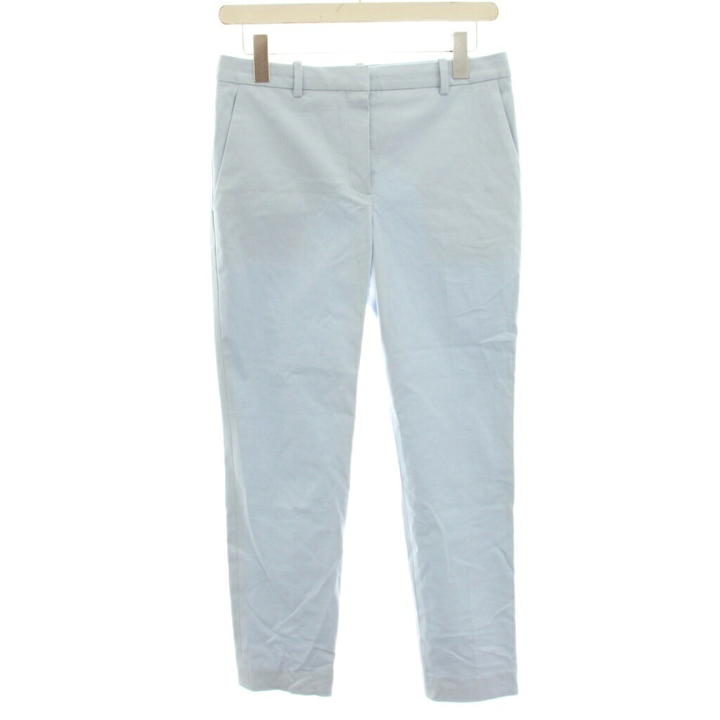 セオリー Theory STRETCH CANVAS TREECA GZ スラックス パンツ スリム 2 水色 ライトブルー 01-3106408 /HN レディース  260427
