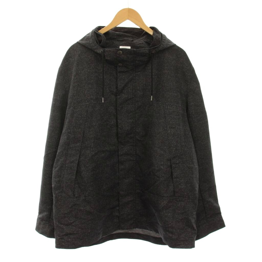 【中古】タケオキクチ TAKEO KIKUCHI ジャケット ブルゾン ジップアップ アウター 34 黒 ブラック グレー フード付き BJ931-58313 /YM メンズ 【ベクトル 古着】 260427