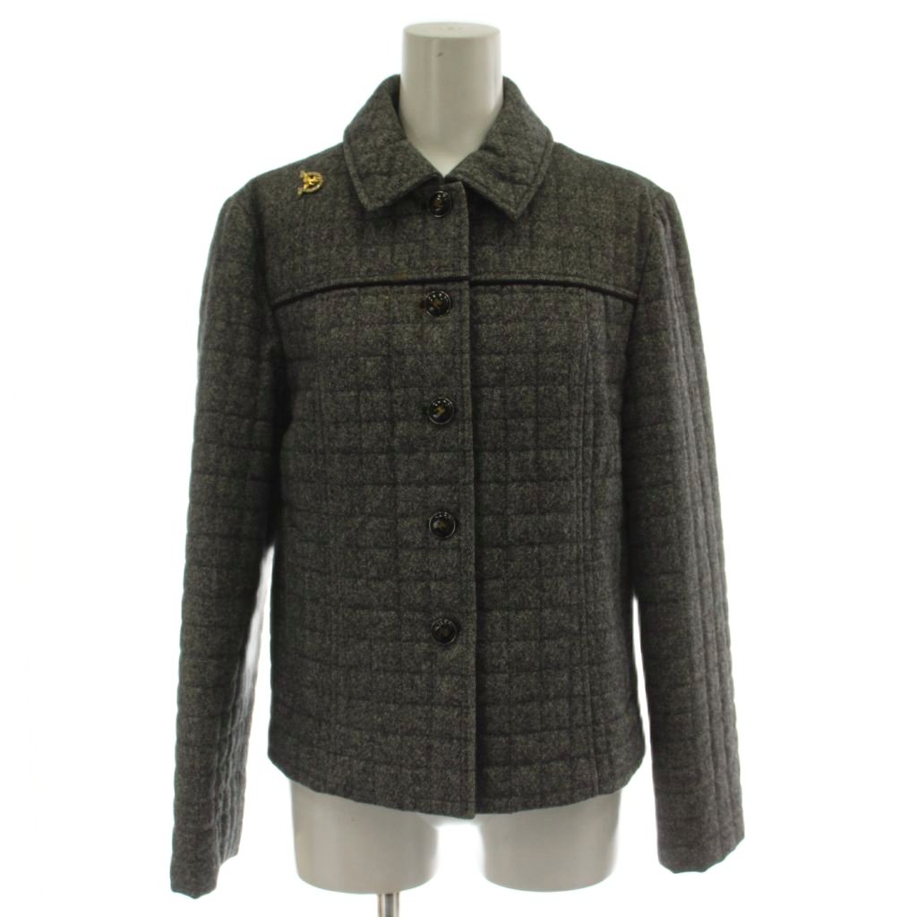 Other Jackets Jumpers - 【中古】クレージュ courreges 中綿ジャケット 上着 ウール 9AR グレー キルティング シャツカラー 長袖 /GG ■MA レディース 【ベクトル 古着】 260427