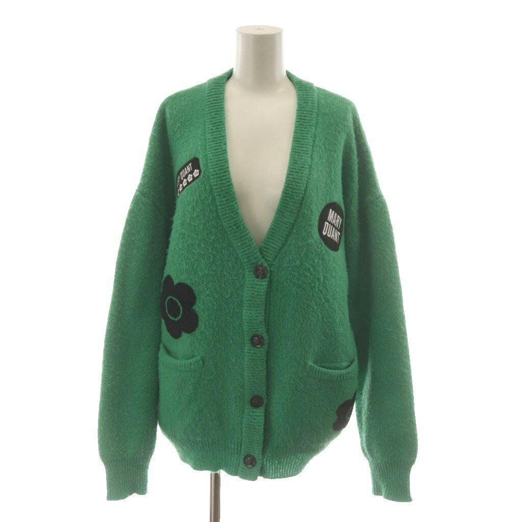 【中古】マリークワント MARY QUANT × パブリュクス × PUBLUX ニットカーディガン F 緑 グリーン Vネック 長袖 /RR レディース 【ベクトル 古着】 260427