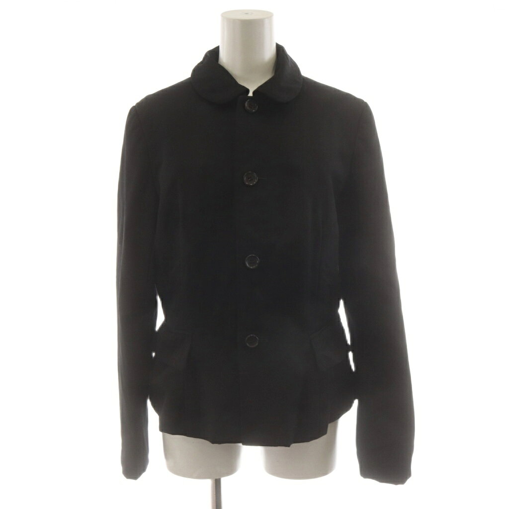 【中古】コムデギャルソンコムデギャルソン COMME des GARCONS COMME des GARCONS AD2006 コムコム ジャケット 裏地チェック柄 ウール SS 黒 ブラック RR-J006 /AN72 レディース 【ベクトル 古着】 260506
