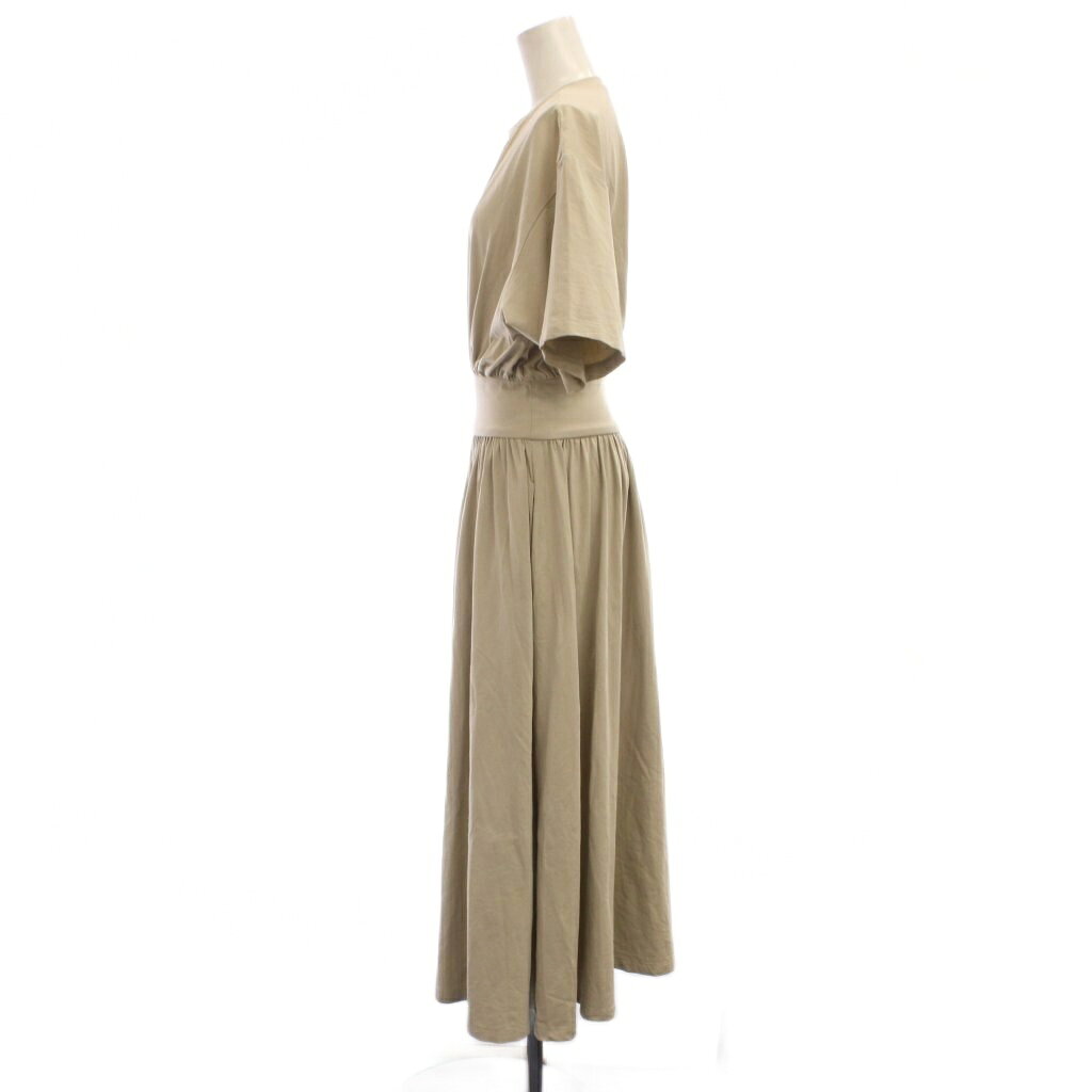 【中古】ミラオーウェン Mila Owen ウエストギャザーカットマキシワンピース 1 ベージュ クルーネック 半袖 ロング丈 09WCO232167 /JP レディース 【ベクトル 古着】 260507 vectorpremium-19065968 ブランド古着ベクトルプレミアム店 サンプル画像2