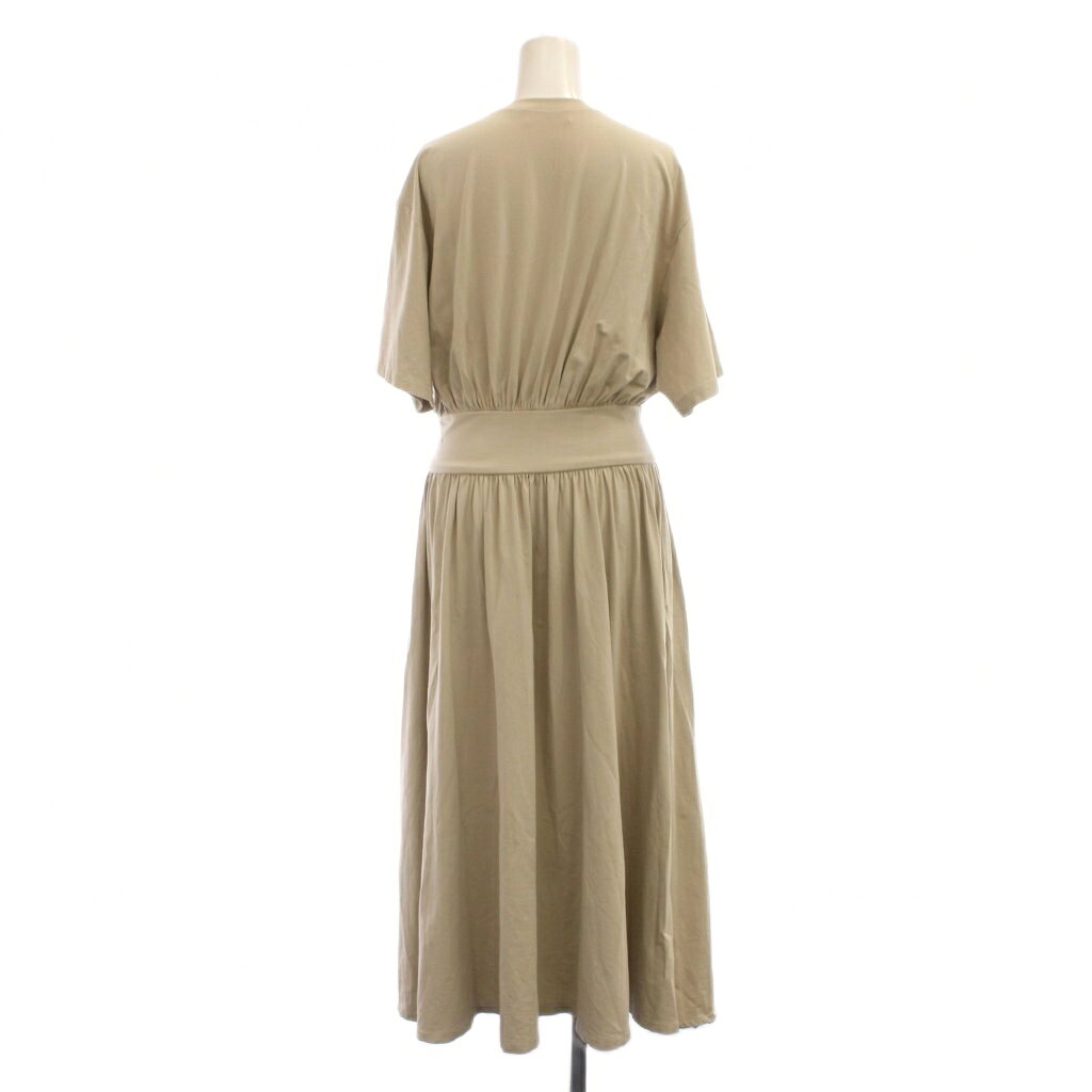【中古】ミラオーウェン Mila Owen ウエストギャザーカットマキシワンピース 1 ベージュ クルーネック 半袖 ロング丈 09WCO232167 /JP レディース 【ベクトル 古着】 260507 vectorpremium-19065968 ブランド古着ベクトルプレミアム店 サンプル画像3