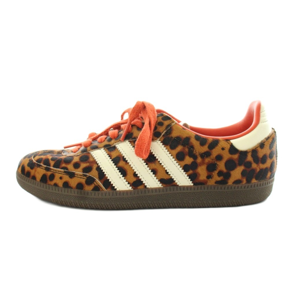 アディダスオリジナルス adidas originals サンバOG Samba OG スニーカー シューズ レオパード ヒョウ柄 24.5cm オレンジ 白 ホワイト 茶 ブラウン JI2734 /AN64 レディース 260513