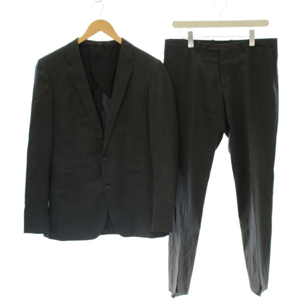 乐天商城 - 【中古】スーツセレクト SUIT SELECT セットアップ 上下 ジャケット パンツ スーツ フォーマル A7 グレー 織り柄 ノッチドラペル 長袖 /LP メンズ 【ベクトル 古着】 260518