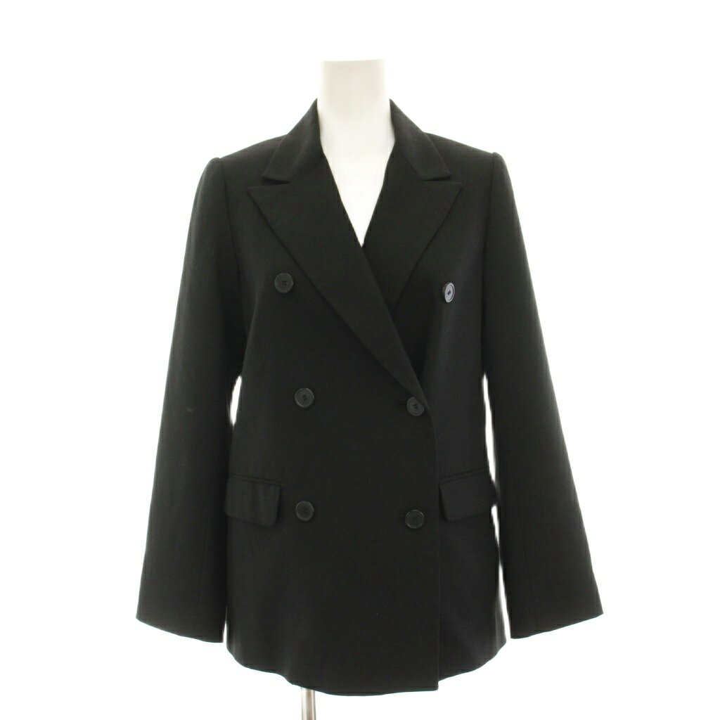 【中古】ミラオーウェン Mila Owen ダブルブレストテーラードジャケット アウター 0 黒 ブラック 09WFJ175097 /YM レディース 【ベクトル 古着】 260515 vectorpremium-19076950 ブランド古着ベクトルプレミアム店 パッケージ画像