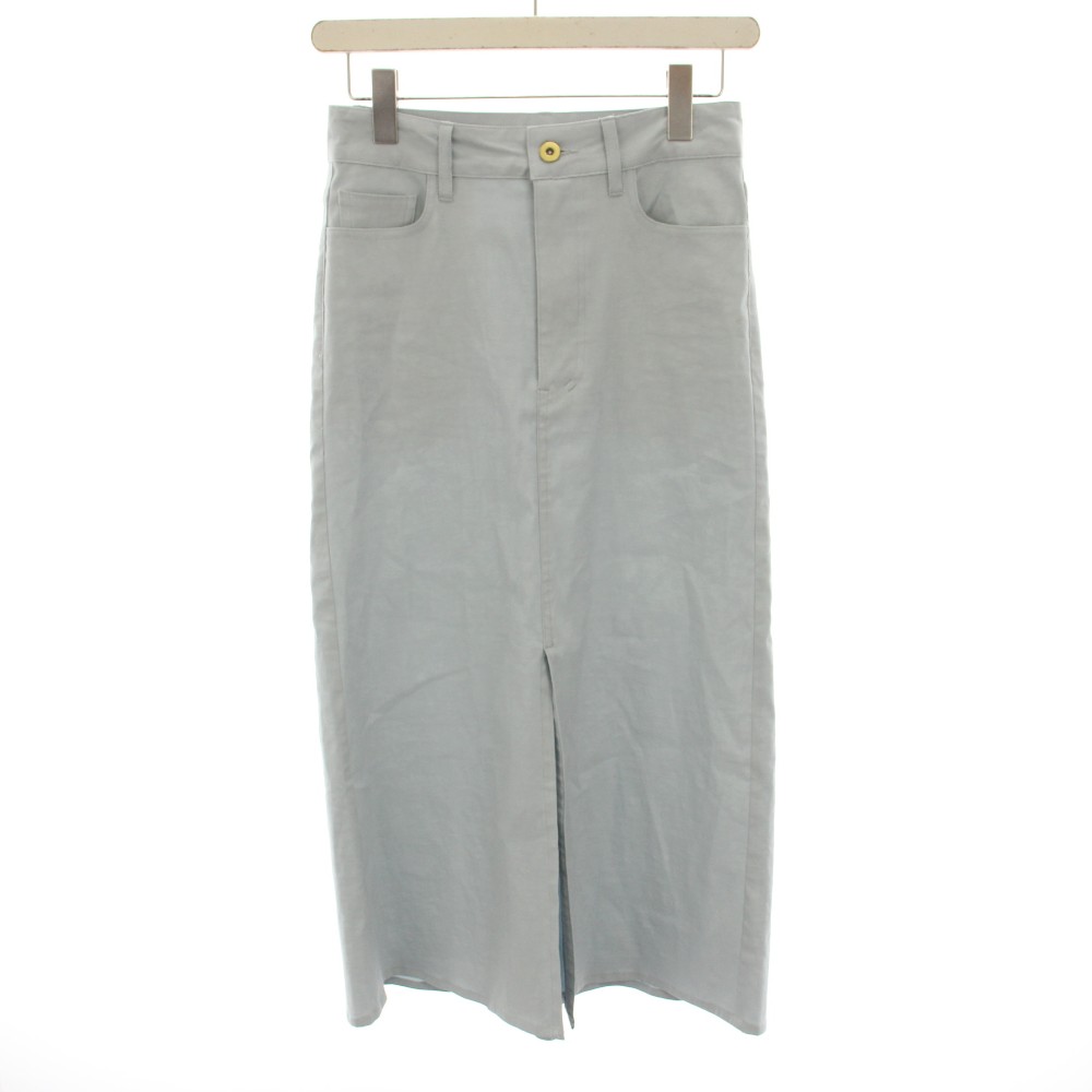 Rakuten - 【中古】ミューズ ドゥーズィエム クラス MUSE de Deuxieme Classe 25SS ストレッチツイルバックフレア STRETCH TWILL B/FLARE スカート ロング ジップフライ 麻 リネン 34 水色 ライトブルー 25060500413010 /YT レディース 【ベクトル 古着】 260518