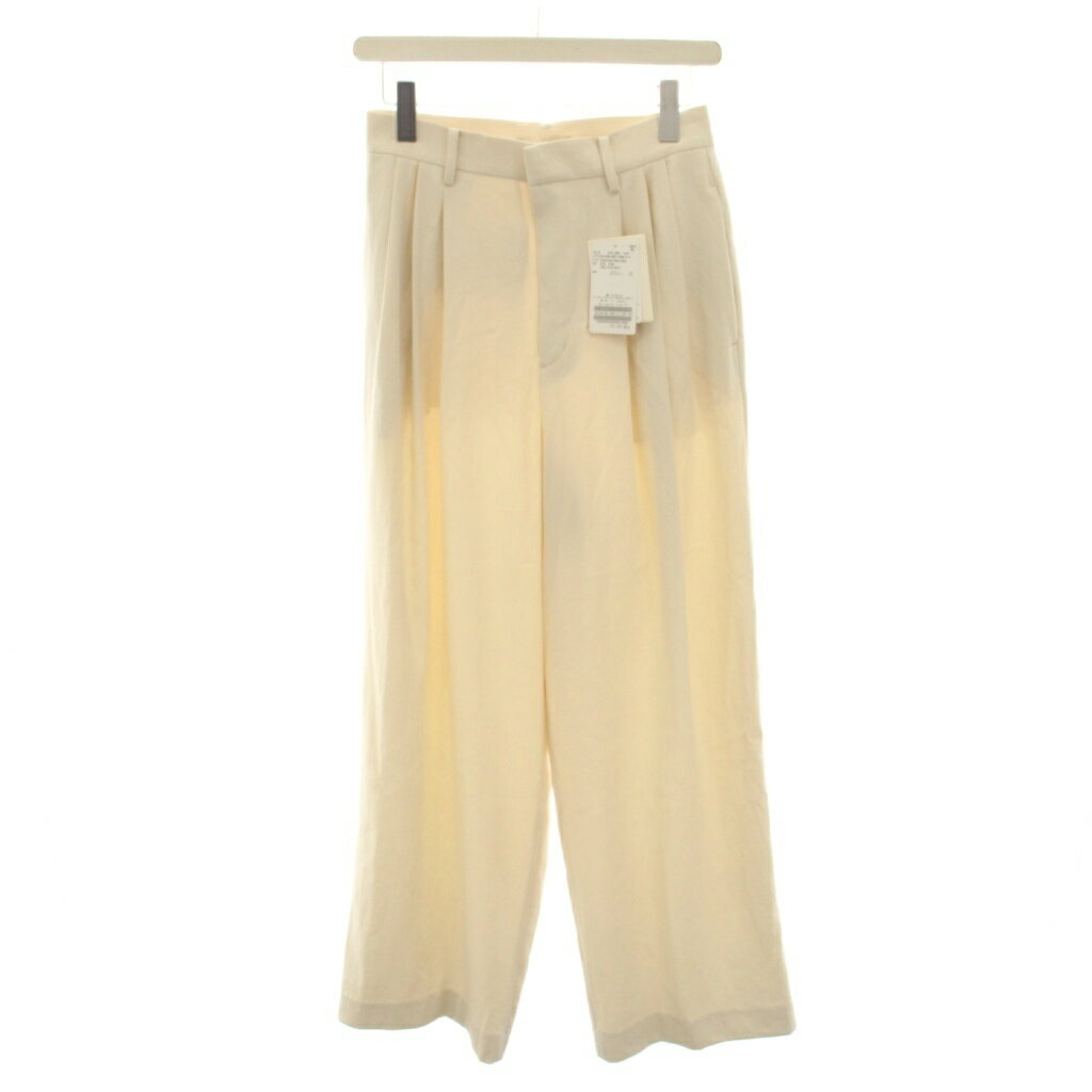 Long Pants - 【中古】未使用品 プラージュ Plage 24SS ジョーゼットタック Georgette Tuck パンツ スラックス ジップフライ 38 キナリ 24030922105020 /YT レディース 【ベクトル 古着】 260518
