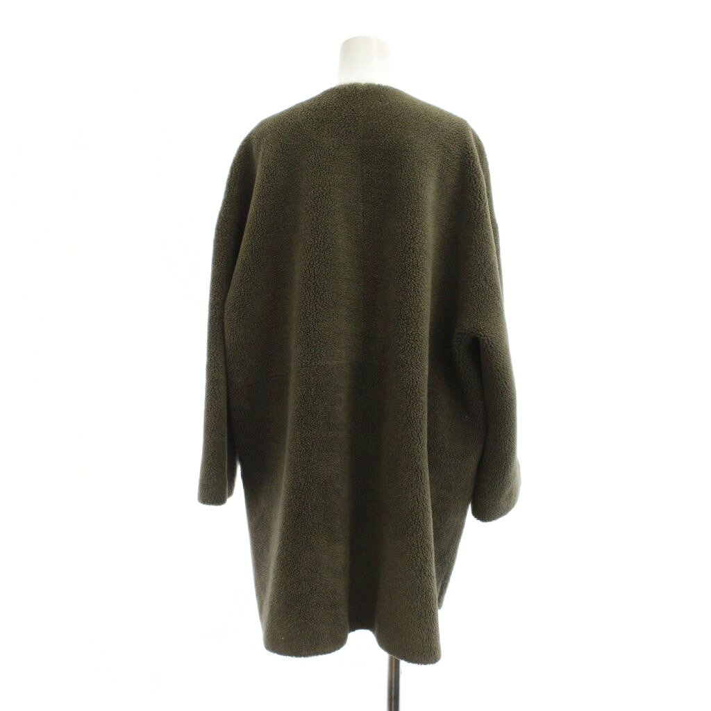 【中古】ミラオーウェン Mila Owen ボアコート F 茶 ノーカラー 長袖 ポケット付き /JP レディース 【ベクトル 古着】 260520 vectorpremium-19080575 ブランド古着ベクトルプレミアム店 サンプル画像3