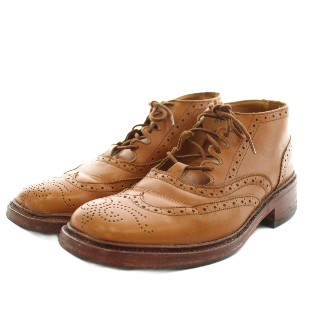 乐天商城 - 【中古】トリッカーズ TRICKER'S レザーシューズ ウイングチップ 5.5 茶 ブラウン L6012 /AN22 レディース 【ベクトル 古着】 260521
