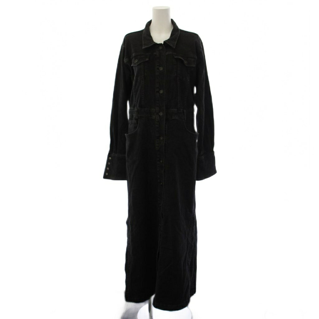 【中古】アメリヴィンテージ Ameri VINTAGE 22AW I LINE DENIM SHIRT DRESS アイラインデニムシャツドレス ワンピース ロング 長袖 M 黒 0124205610770 /BM レディース 【ベクトル 古着】 260521