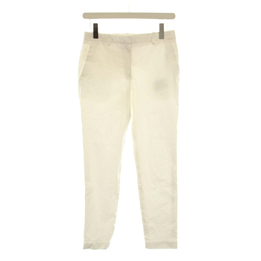 セオリー Theory 23SS STRETCH CANVAS TREECA GZ ストレッチ パンツ 0 白 ホワイト /YM レディース  260523