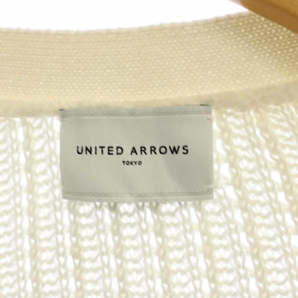 ブランド古着ベクトルプレミアム店の【中古】ユナイテッドアローズ UNITED ARROWS カーディガン 白 Vネック アゼ編み 長袖 /JP レディース 【ベクトル 古着】 260522｜アングル3