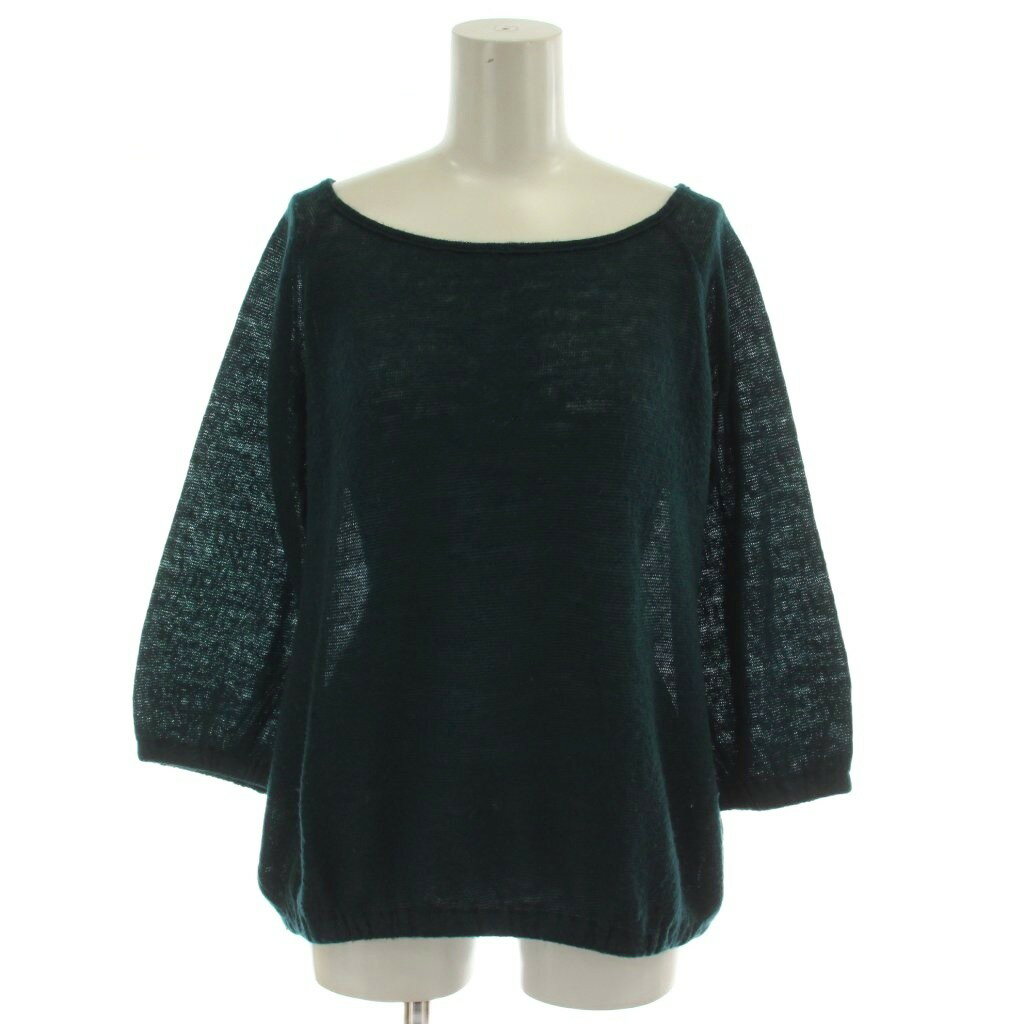 Rakuten - 【中古】サリースコット Sally Scott ニット カットソー M 緑 七分丈 ラウンドネック /GG レディース 【ベクトル 古着】 260525