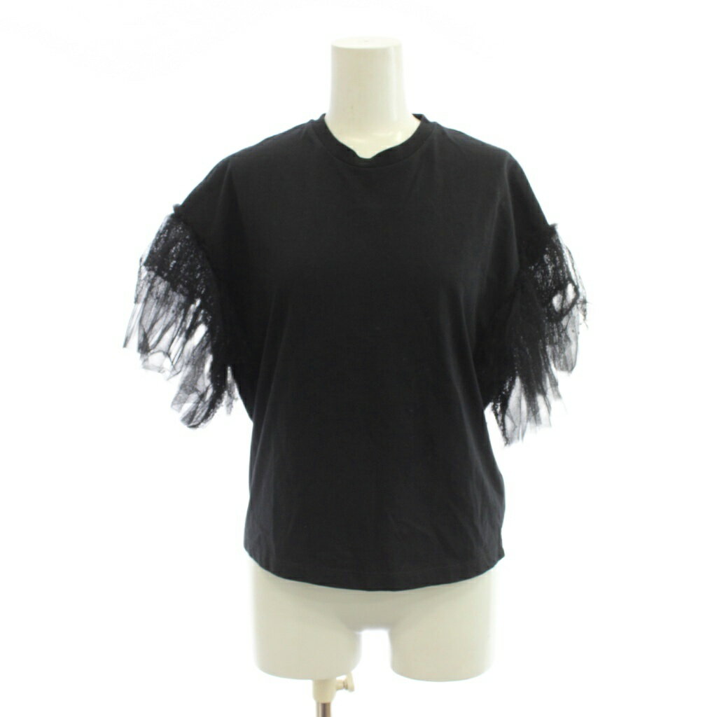 Rakuten - 【中古】エムエスジーエム MSGM Tシャツ XS 黒 半袖 チュール袖 ラウンドネック /JP レディース 【ベクトル 古着】 260523