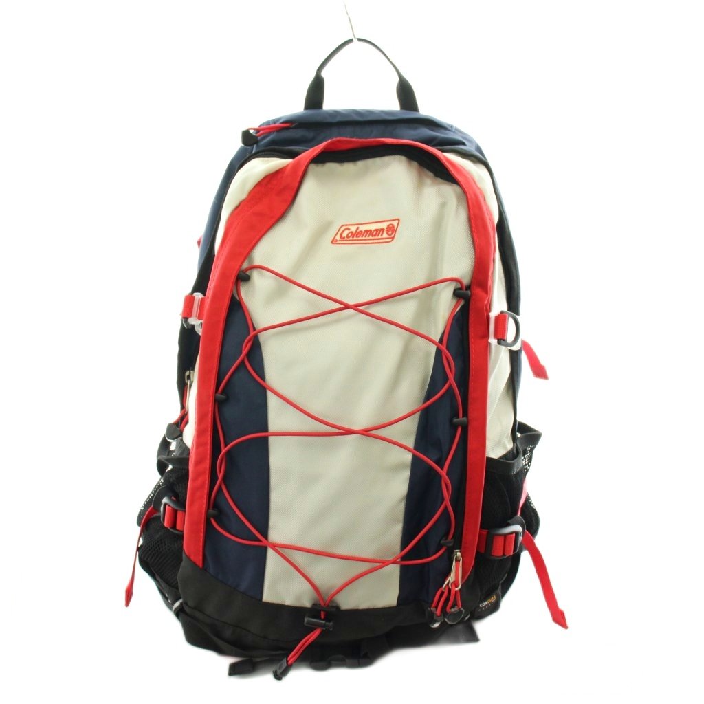 Other - 【中古】コールマン COLEMAN リュックサック バックパック 紺 ネイビー 白 ホワイト 赤 レッド /AN15 メンズ 【ベクトル 古着】 260603
