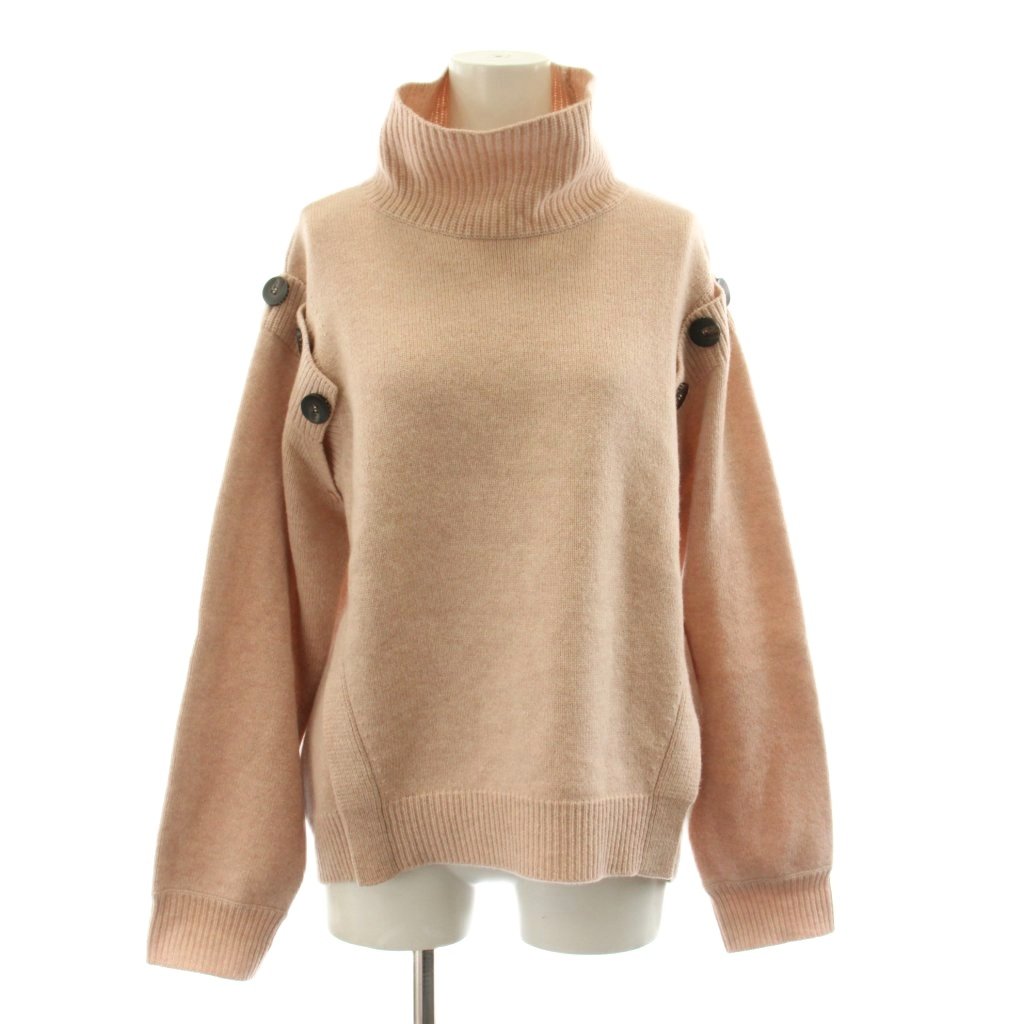 エポカ EPOCA 2way MarisolLa Maglia ニット タートルネック セーター 長袖 ウール 40 ピンク M5N55-286 /KU レディース  260601
