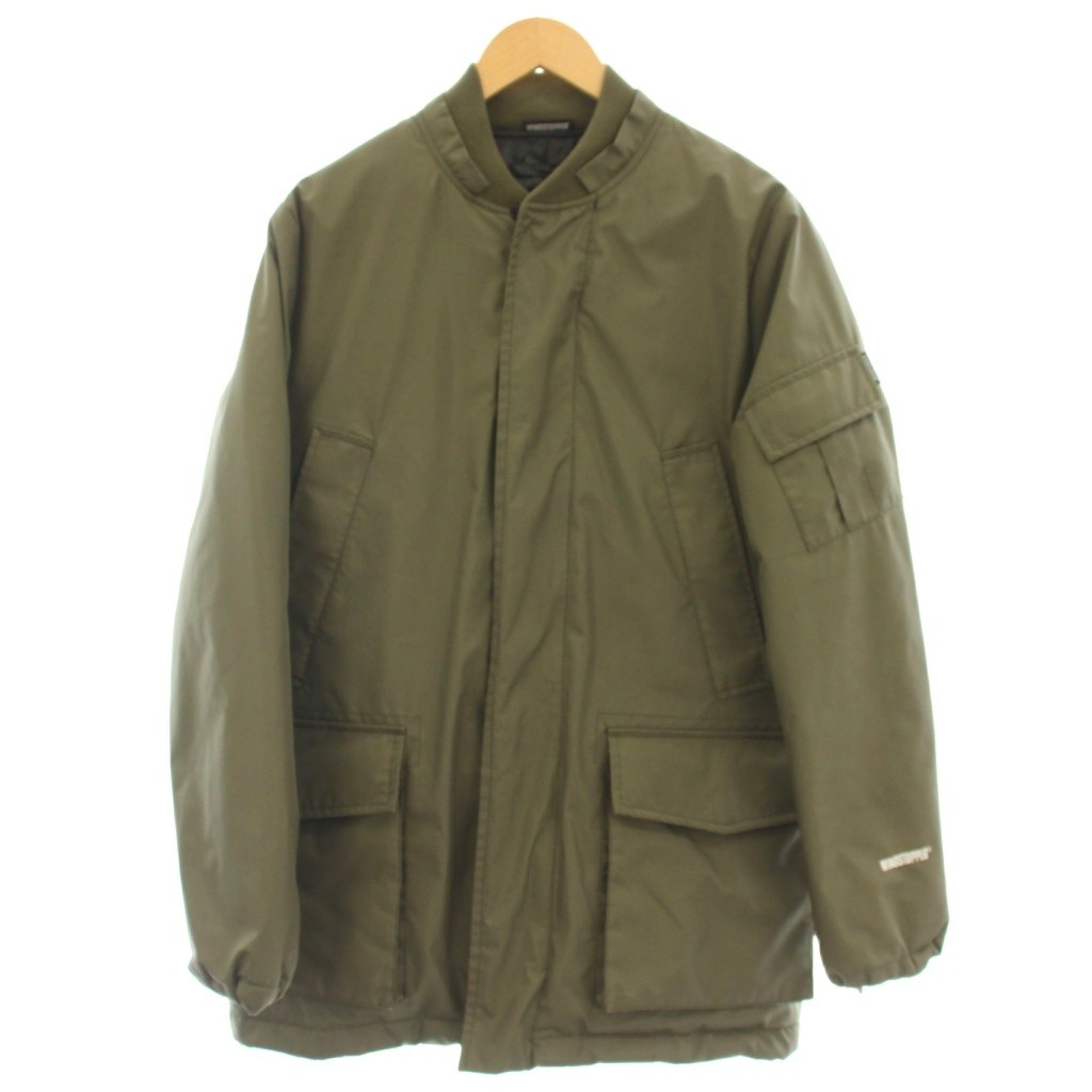 【中古】02DERIV ツーディライブ WINDSTOPPER ダウンジャケット MA-1 ブルゾン 1 カーキ /☆G メンズ 【ベクトル 古着】 260530