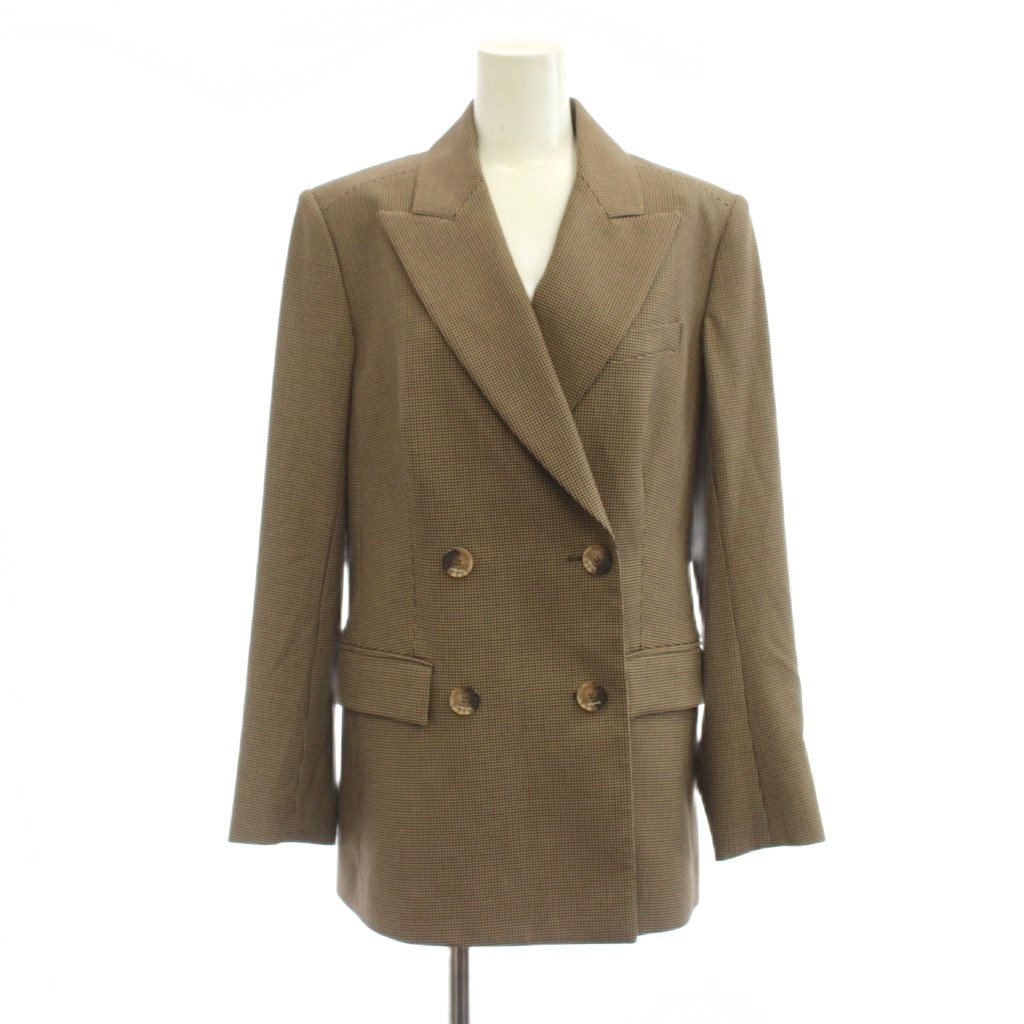 レディメイド READYMADE ジャケット 茶 ダブルブレスト 千鳥格子柄 長袖 /JP レディース  260530