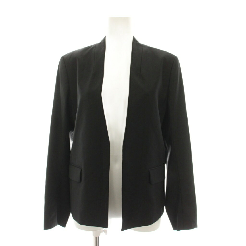 セオリーリュクス theory luxe 19SS EXECUTIVE KAYLEE ノーカラージャケット アウター 40 黒 ブラック 長袖 41-9104101 /YM レディース  260602