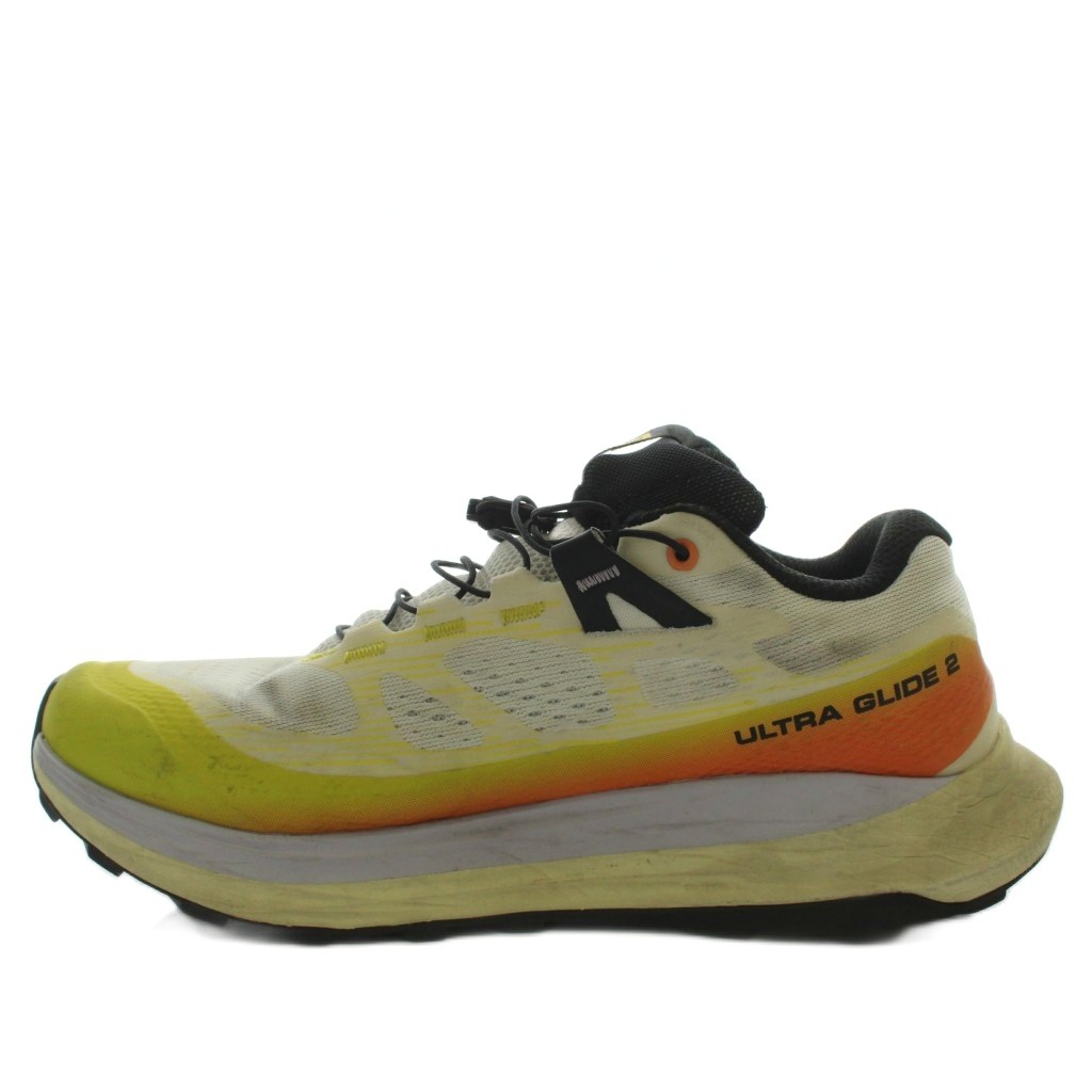 サロモン Salomon ULTRA GLIDE 2 W ランニングシューズ スニーカー 23 白 ホワイト 黄 イエロー 474651 /GG レディース  260609