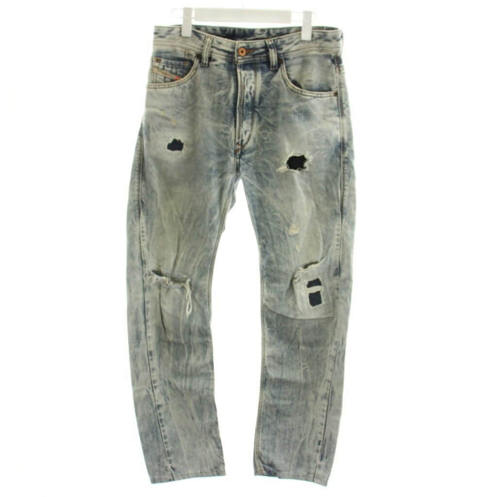 [Used] Diesel DIESEL BRAVEFORT Denim Pants Jeans Distressed Finish W28 Light Blue /AN48 Men's [Vector Used Clothing] 260612
