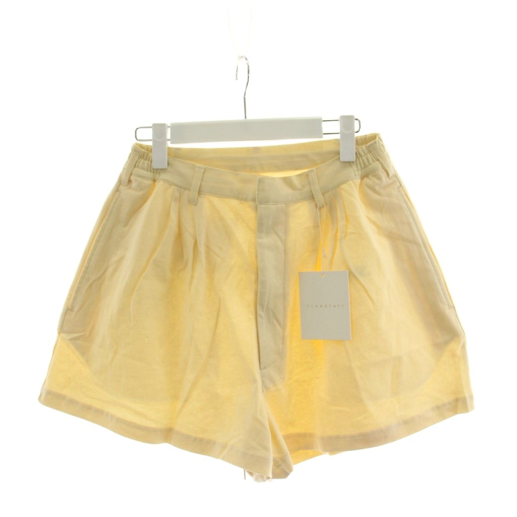 未使用品 フラグスタフ FLAGSTUFF ショートパンツ ハーフパンツ S 黄 イエロー FS1399 /AN53 レディース  260612