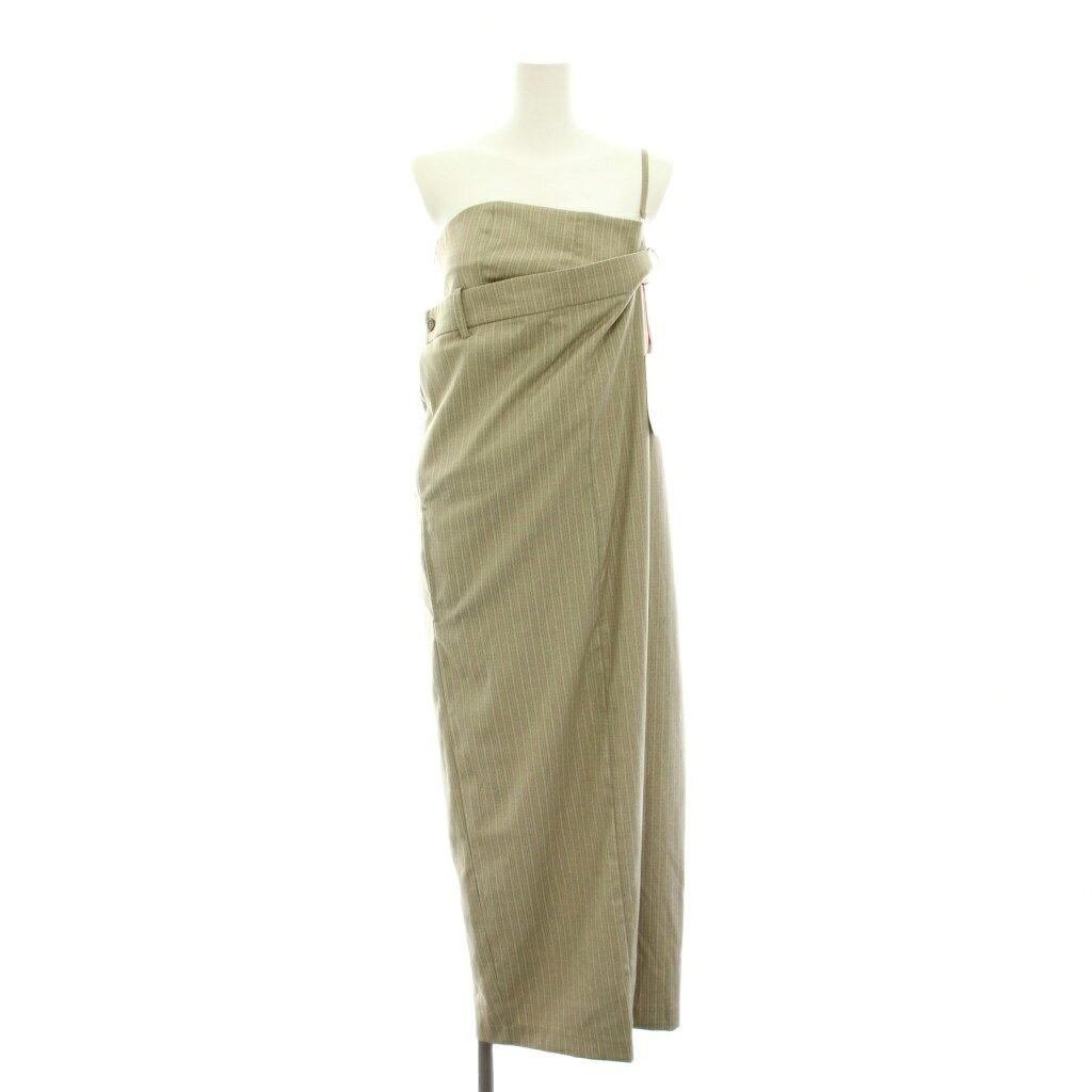 メゾンスペシャル MAISON SPECIAL ベアトップドレス Bare Top Dress ワンピース ロング ストライプ柄 36 ベージュ 21241265803 /YT レディース  260611