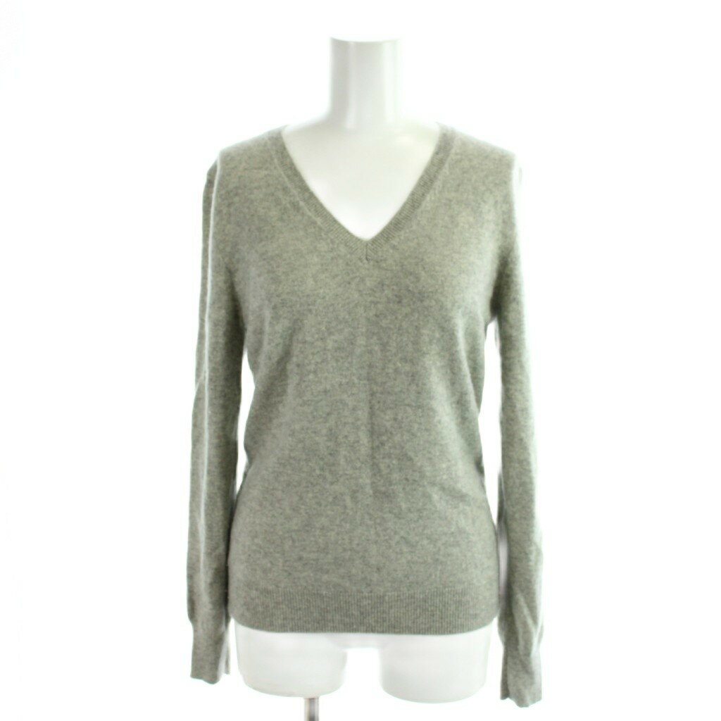 【中古】ユニクロ UNIQLO ニット セーター カシミヤ S グレー Vネック 長袖 /AP ■MA レディース 【ベクトル 古着】 260616