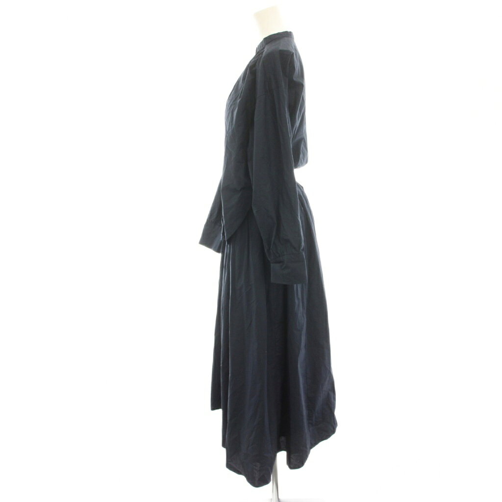 【中古】ミラオーウェン Mila Owen 24SS スタンド衿前ふらし後ドッキングシャツワンピース 長袖 マキシ ロング 1 紺 ネイビー 09WF0241007 /HN23 レディース 【ベクトル 古着】 260619 vectorpremium-19201643 ブランド古着ベクトルプレミアム店 サンプル画像2