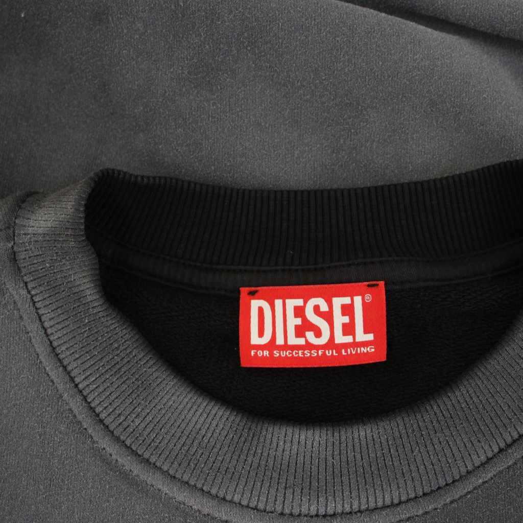 【中古】ディーゼル DIESEL S-GINN-K48 トレーナー スウェット 長袖 L 黒 ブラック...