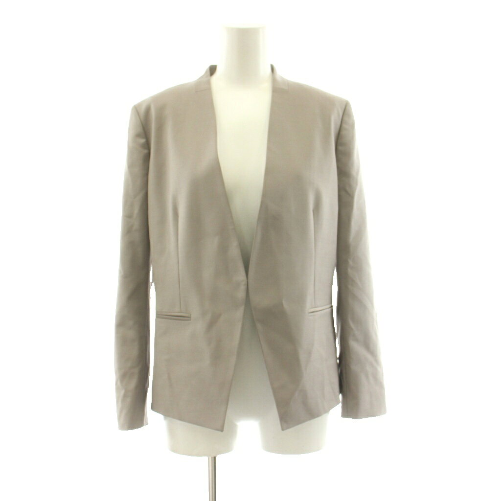 セオリーリュクス theory luxe EXECUTIVE DONNA3 ノーカラージャケット ウール 38 グレー 03-2304192 /KU 19 レディース  260622