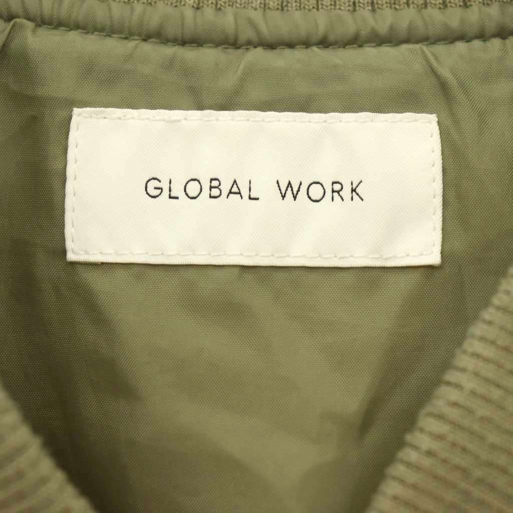 【中古】グローバルワーク GLOBAL WORK ジャケット ジップアップ MA1 総裏地 L カーキ /DO ■MA レディース 【ベクトル 古着】 260623 vectorpremium-19209127 ブランド古着ベクトルプレミアム店 サンプル画像3