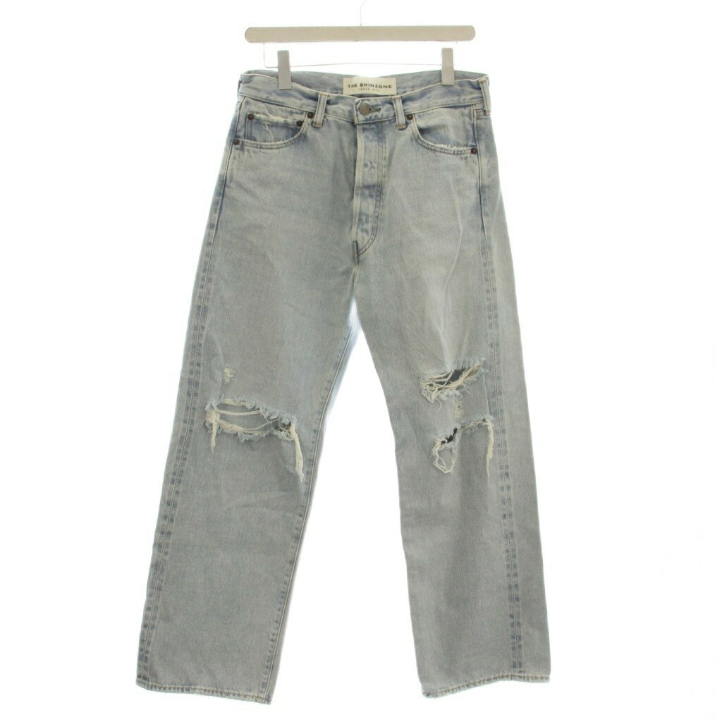 [Used] Shinzone NEW YORKER DENIM PANTS, distressed denim jeans, button fly, size 36, blue, 25SMSPA06 /☆G31, women's. [Vector Used Clothing] 260624