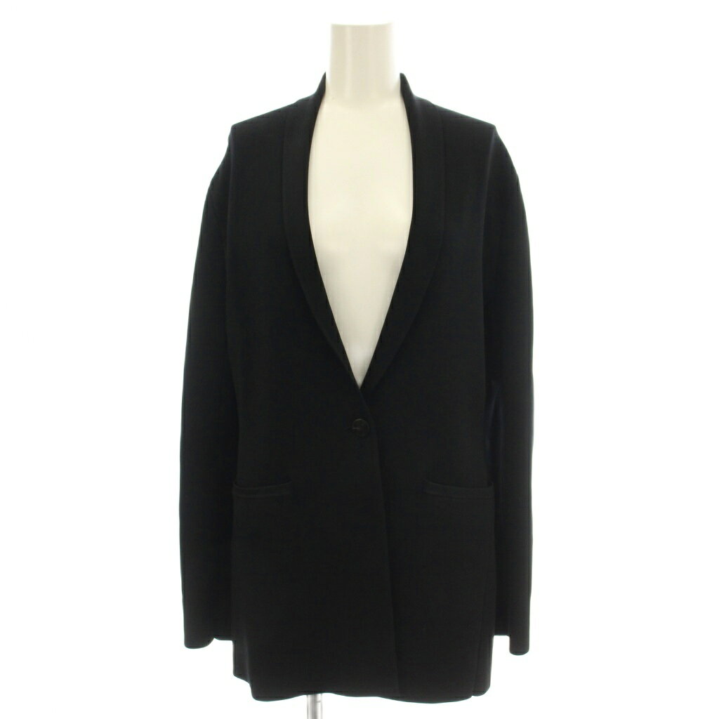 セオリー Theory 21SS GLOSSED ETIENNETTE KNIT ニット テーラードジャケット S 黒 ブラック 01-1103705-050-902 /☆G22  260625