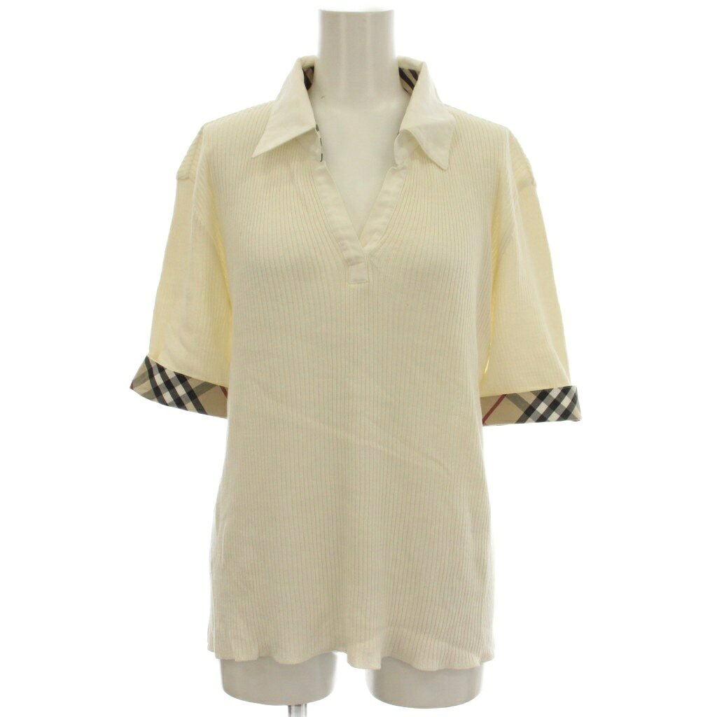 【中古】バーバリー ロンドン BURBERRY LONDON ポロシャツ 半袖 リブニット ノバチェック カットソー 2 白 ホワイト FBA76-222 /☆G38 レディース 【ベクトル 古着】 260626ブランドバーバリー ロンドン BURBERRY LONDON表記サイズ2実寸サイズ肩幅：40cm　身幅：44cm　着丈：57cm　袖丈：25cm　　素材本体/綿 レーヨン ナイロン ポリウレタン 別布/綿色白 ホワイト状態多少使用感がございます。 その他に目立ったダメージはなく、問題なくご使用いただける商品です。 ※あくまでも中古品ですので掲載写真や記載内容をご確認いただき、ご理解の上ご購入ください。備考（株）三陽商会商品のお問い合わせの回答を休止しております。＊各商品ページの商品詳細等をご確認の上ご購入ください。【中古】バーバリー ロンドン BURBERRY LONDON ポロシャツ 半袖 リブニット ノバチェック カットソー 2 白 ホワイト FBA76-222 /☆G38 レディース 【ベクトル 古着】 260626状態ランク　”AB”詳細については、下記および「状態ランクについて」ページをご覧ください。未使用・新品の商品ほぼ新品同様の商品使用感が少なく、かなり状態の良い商品使用感はあるが、傷や汚れの少ない商品使用感の他、傷や汚れが見られる商品かなり大きな傷みがある難あり商品※S〜CランクはUSED品となりますので、使用感をご理解の上でご入札下さい。状態ランクについてinformationブランドバーバリー ロンドン BURBERRY LONDON表記サイズ2実寸サイズ肩幅：40cm　身幅：44cm　着丈：57cm　袖丈：25cm　　素材本体/綿 レーヨン ナイロン ポリウレタン 別布/綿色白 ホワイト状態多少使用感がございます。 その他に目立ったダメージはなく、問題なくご使用いただける商品です。 ※あくまでも中古品ですので掲載写真や記載内容をご確認いただき、ご理解の上ご購入ください。備考（株）三陽商会商品のお問い合わせの回答を休止しております。＊各商品ページの商品詳細等をご確認の上ご購入ください。本商品は一点物です他サイトや店舗にて販売している商品です。多少のお時間差にて欠品になることもございます。予めご了承頂ますようお願い致します。ベクトル・サイズガイドはこちらこの商品と同じブランドの商品を見る