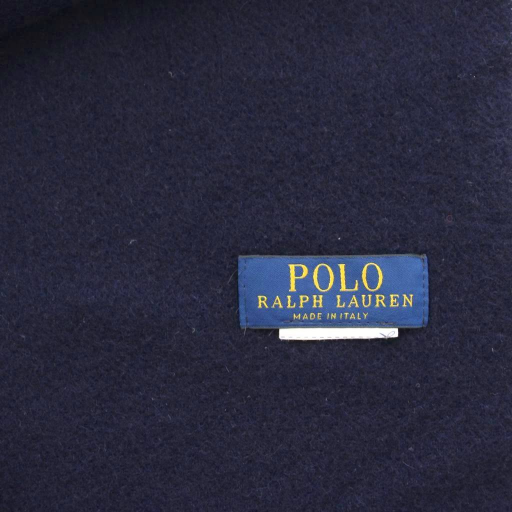 【中古】ポロ ラルフローレン POLO RALPH LAUREN マフラー ストール 紺 ネイビー ...