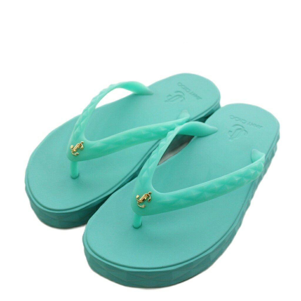 ジミーチュウ JIMMY CHOO DIAMOND ビーチサンダル 25cm 水色 ライトブルー /AN57 レディース  260626
