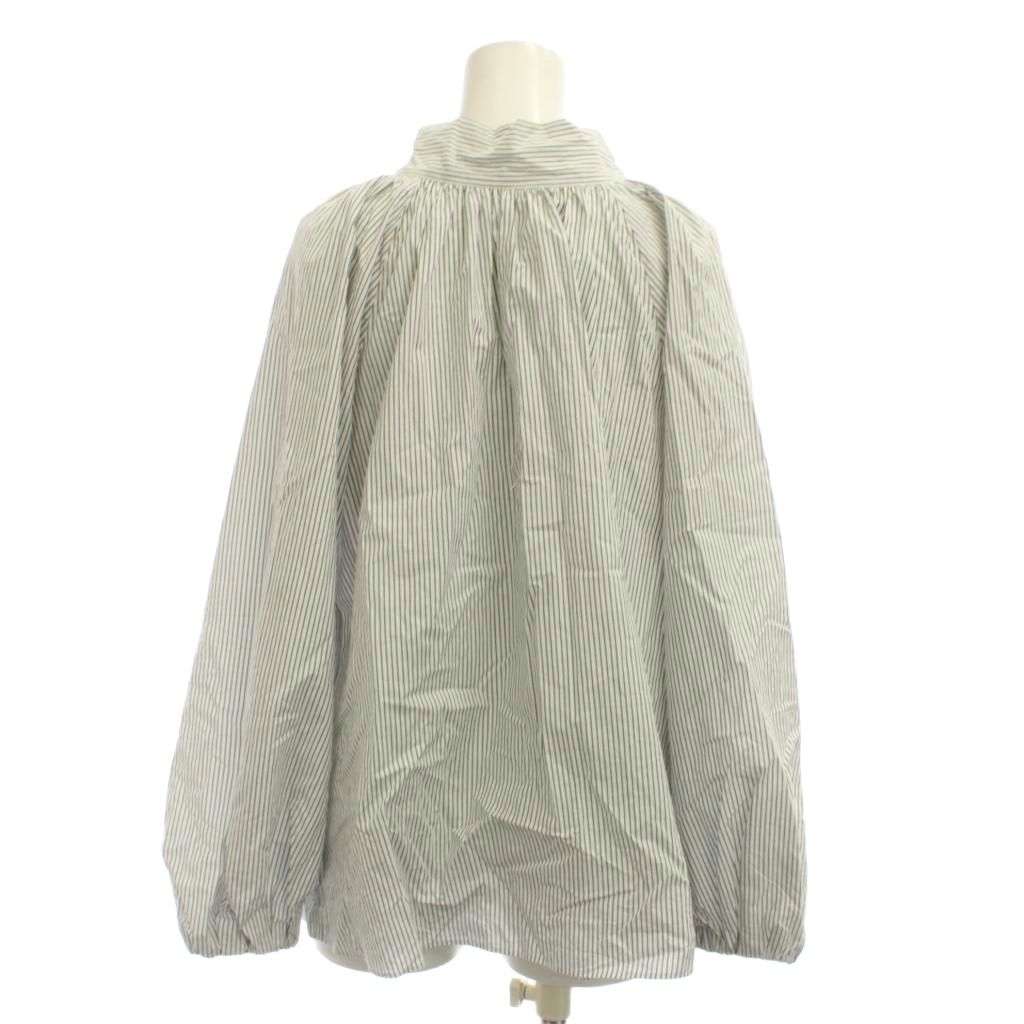 【中古】ミラオーウェン Mila Owen 24AW 前後2wayギャザースリーブボータイブラウス シャツ 0 白 グレー ストライプ柄 長袖 /JP55 レディース 【ベクトル 古着】 260701 vectorpremium-19232514 ブランド古着ベクトルプレミアム店 サンプル画像3