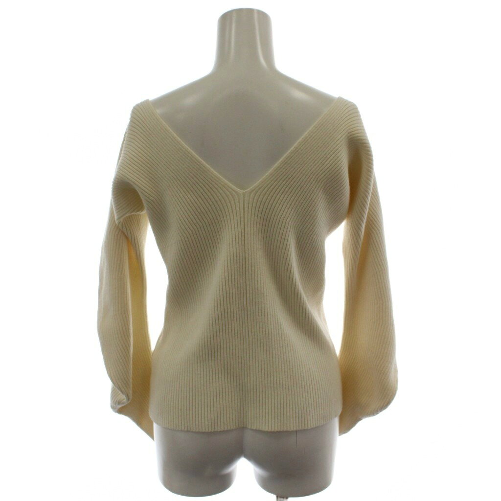 【中古】ミラオーウェン Mila Owen 25AW Vネックカーブスリーブリブニットトップス カットソー F アイボリー 長袖 /GG50 レディース 【ベクトル 古着】 260630 vectorpremium-19231091 ブランド古着ベクトルプレミアム店 サンプル画像3