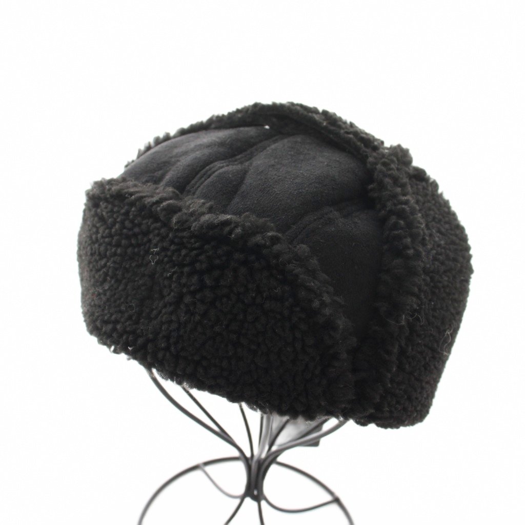 【中古】未使用品 B&Y ユナイテッドアローズ BEAUTY&YOUTH ビューティー&ユース Qcillo&C クッチロアンドシー パイロットキャップ 帽子 ボア F 黒 /YM レディース 【ベクトル 古着】 260710