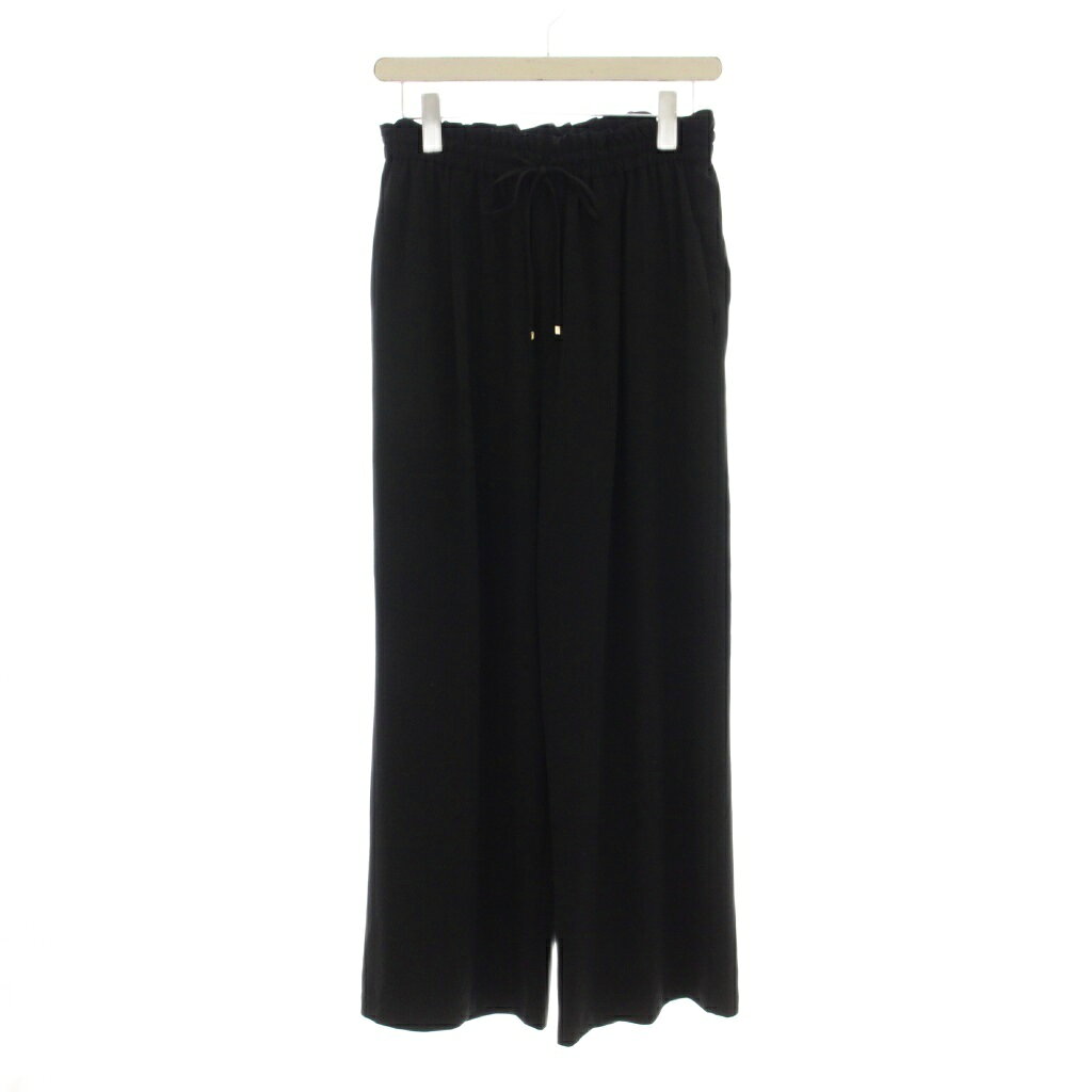 【中古】ロペピクニック ROPE Picnic 25AW ワイドパンツ 40 黒 ブラック ドローストリング ジョグイージー ウエストゴム 無地 /LP13 レディース 【ベクトル 古着】 260709 vectorpremium-19257956 ブランド古着ベクトルプレミアム店 パッケージ画像